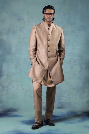 Jorah Men Abstract Pattern Sherwani Set 