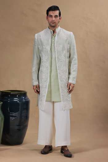 Jorah Men Embroidered Jacket & Kurta Set 