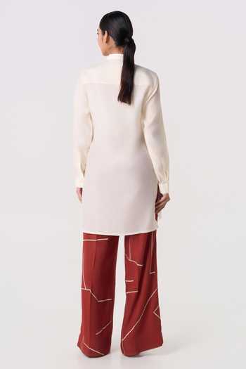 Line Out Line Beaded Node Kurta 