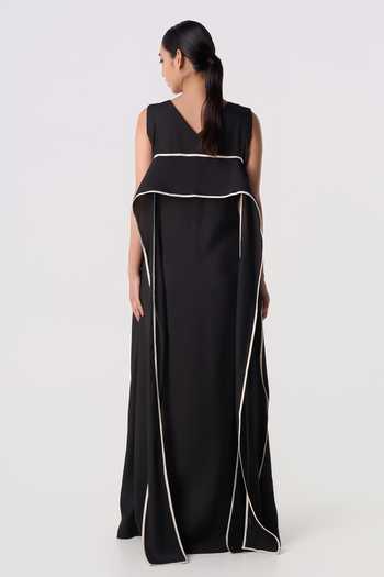 Line Out Line Cascading Outline Dress 