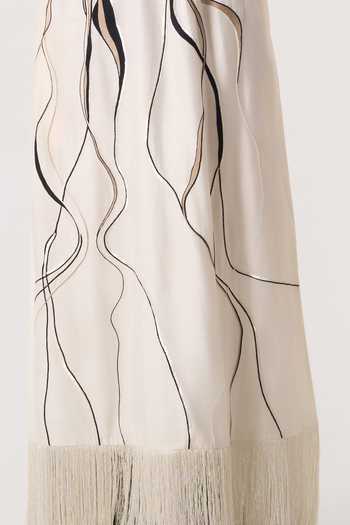 Buy_Line Out Line_Black Chanderi Round , High Maverick Drift Dress _Online_at_Aza_Fashions
