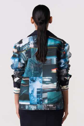 Line Out Line Archive Print Shacket 