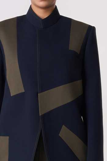 Buy_Line Out Line_Blue Suiting, Twill Cadet Panel Blazer 