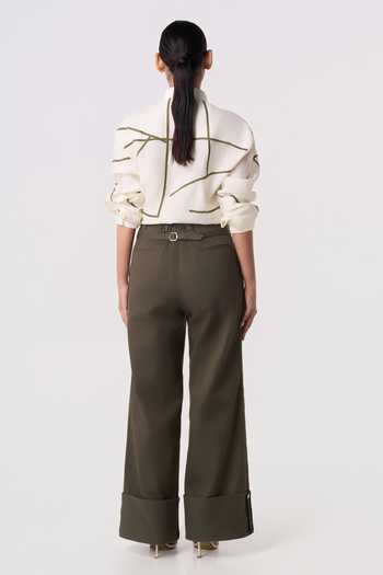 Line Out Line Mosaic Belt Cuffed Pant 