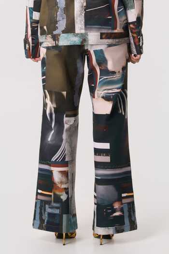 Shop_Line Out Line_Olive Green Canvas Manifesto Pant _Online_at_Aza_Fashions
