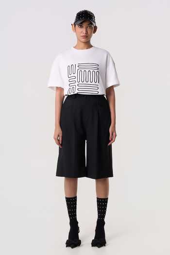 Line Out Line Axis Pleat Wide Shorts 