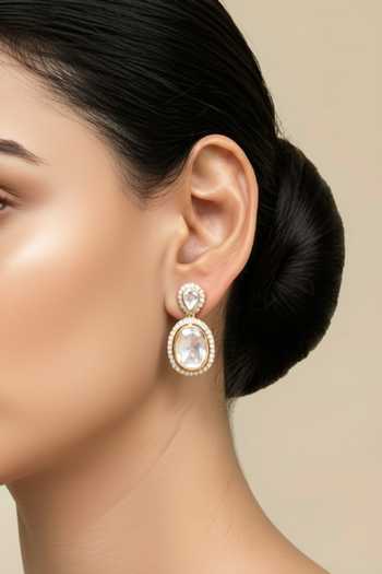 Sica Jewellery Moissanite Polki Saavan Earrings 