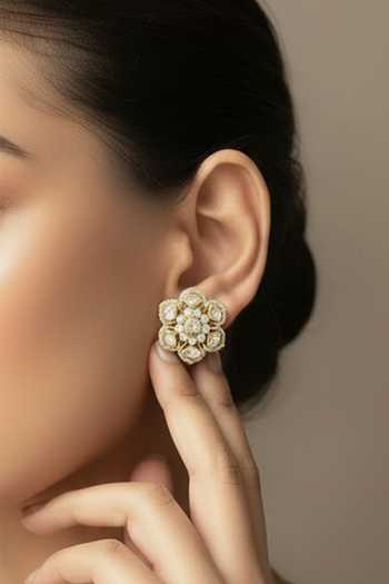 Sica Jewellery Moissanite Polki Shri Earrings 