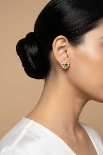 Sica Jewellery Moissanite Polki Vahini Earrings