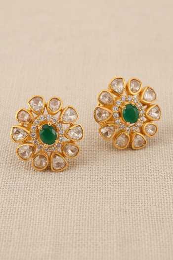 Sica Jewellery Moissanite Polki Vahini Earrings
