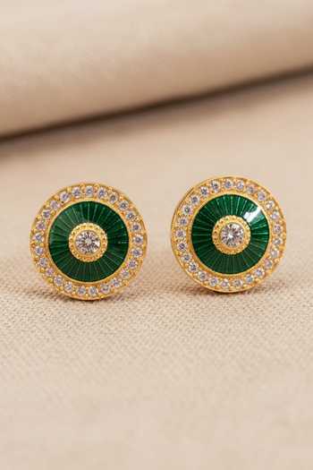 Sica Jewellery Moissanite Polki Mor Earrings