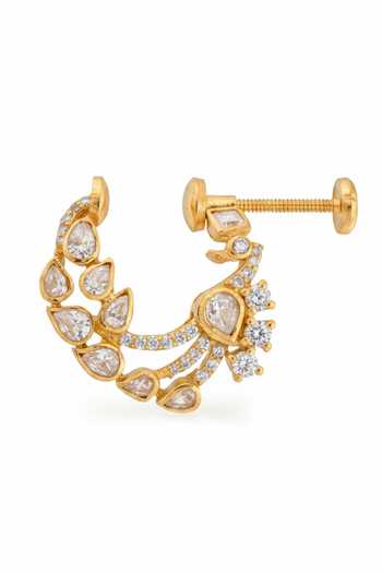 Sica Jewellery Yellow Moissanite Polki Dawki Nath Online at Aza Fashions Sica Jewellery_Yellow Moissanite Polki Dawki Nath _Online_at_Aza_Fashions