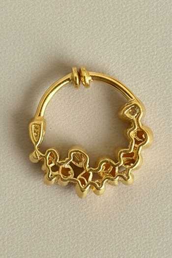 Sica Jewellery Moissanite Polki Hariyali Septum Nosering