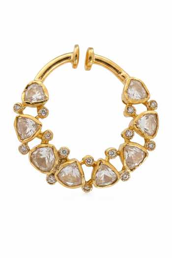 Sica Jewellery Yellow Moissanite Polki Naema Septum Nosering Online at Aza Fashions Sica Jewellery_Yellow Moissanite Polki Naema Septum Nosering _Online_at_Aza_Fashions