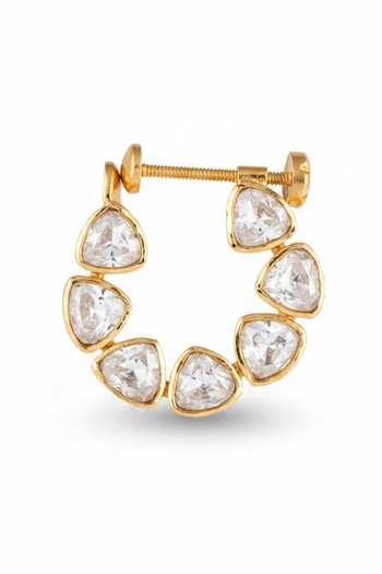 Sica Jewellery Yellow Moissanite Polki Layla Nosering Online at Aza Fashions Sica Jewellery_Yellow Moissanite Polki Layla Nosering _Online_at_Aza_Fashions