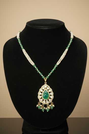 Sica Jewellery Moissanite Polki Mayur Necklace 
