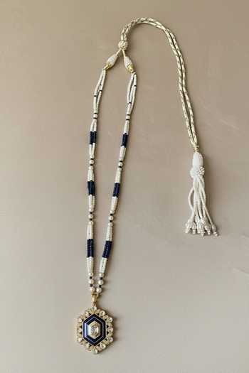 Buy Sica Jewellery Blue Moissanite Polki Prana Necklace Buy_Sica Jewellery_Blue Moissanite Polki Prana Necklace