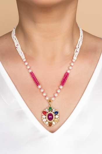 Sica Jewellery Moissanite Polki Ratna Necklace 