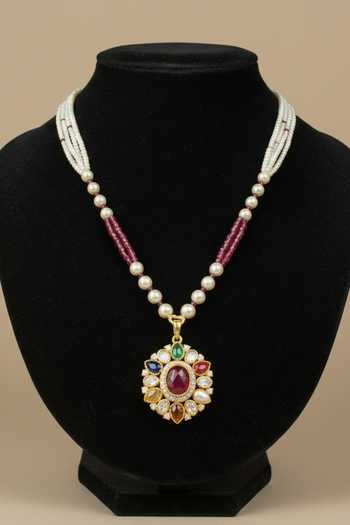 Sica Jewellery Moissanite Polki Ratna Necklace 