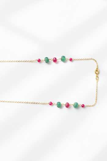 Sica Jewellery Multi Color Moissanite Polki Aru Necklace Online at Aza Fashions Sica Jewellery_Multi Color Moissanite Polki Aru Necklace _Online_at_Aza_Fashions
