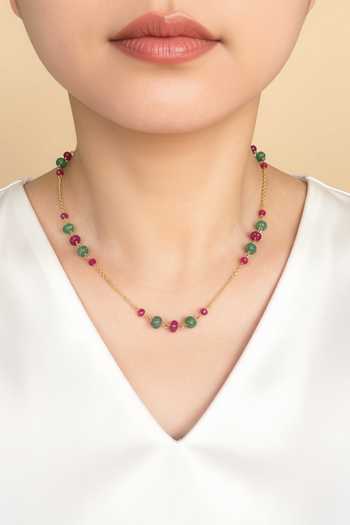 Sica Jewellery Moissanite Polki Aru Necklace 