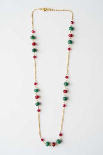 Shop Sica Jewellery Multi Color Moissanite Polki Aru Necklace Online at Aza Fashions Shop_Sica Jewellery_Multi Color Moissanite Polki Aru Necklace _Online_at_Aza_Fashions