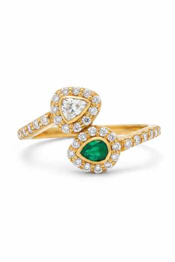 Sica Jewellery Green Moissanite Polki Ritz Ring Online at Aza Fashions Sica Jewellery_Green Moissanite Polki Ritz Ring _Online_at_Aza_Fashions
