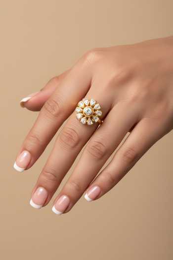 Sica Jewellery Moissanite Polki Dulaar Ring 