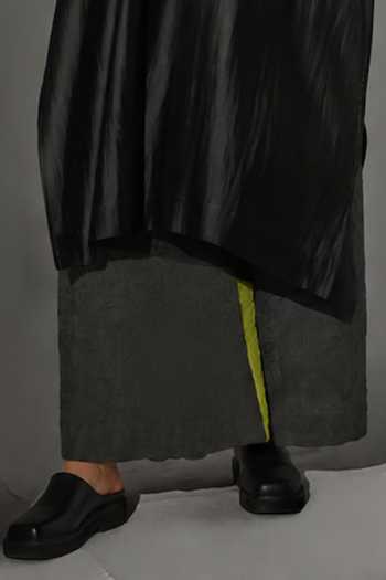 Stoique Gray Silk Awaken Color Block Pant Online at Aza Fashions Stoique_Gray Silk Awaken Color Block Pant _Online_at_Aza_Fashions