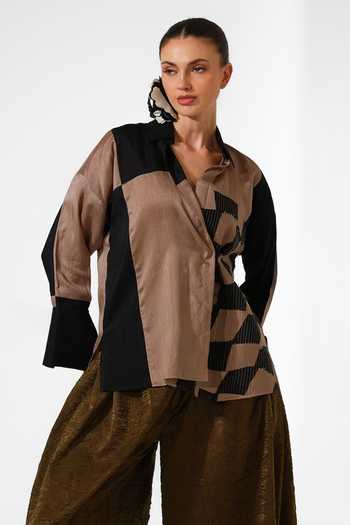 Stoique Dew Patchwork Crushed Shirt 