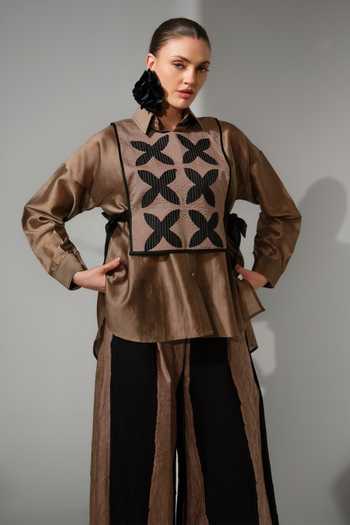 Stoique Pebble Applique Work Gilet & Shirt Set 