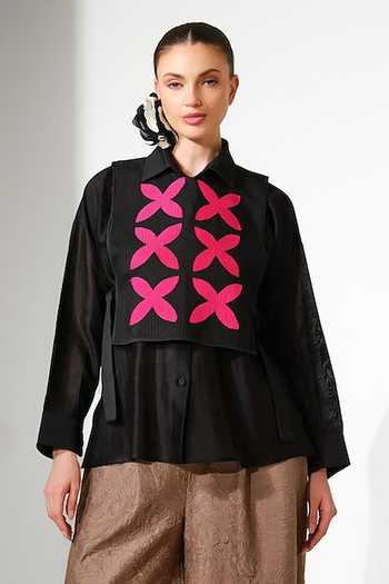 Stoique Pebble Applique Work Gilet & Shirt Set 