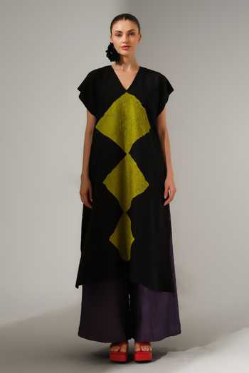 Buy_Stoique_Purple Silk Root Crushed Wide Leg Pant _Online_at_Aza_Fashions