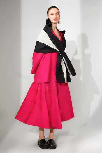 Buy_Stoique_Black Una Color Block Scarf _Online_at_Aza_Fashions