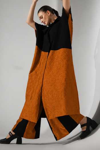 Shop Stoique Black Silk Union Crushed Wide Leg Pant Online at Aza Fashions Shop_Stoique_Black Silk Union Crushed Wide Leg Pant _Online_at_Aza_Fashions