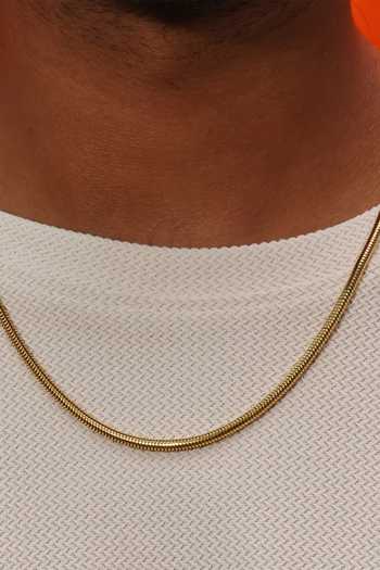 Arvino Gold Coil Chain Necklace 