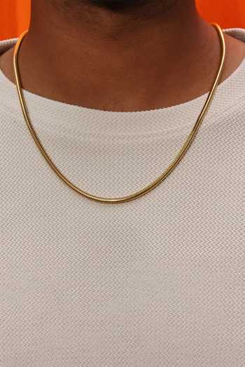 Arvino Gold Coil Chain Necklace 