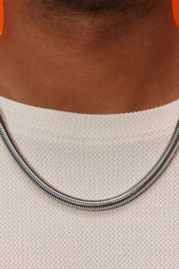 Arvino_Silver Coil Necklace _Online_at_Aza_Fashions