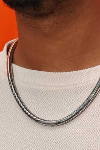 Arvino Silver Coil Necklace 