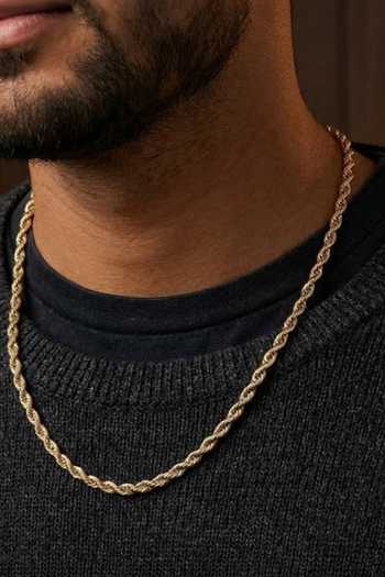Arvino Forged Rope Chain Necklace 