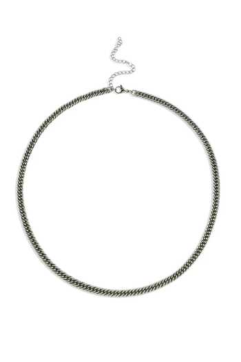 Arvino_Silver Raw Edge Necklace _Online_at_Aza_Fashions