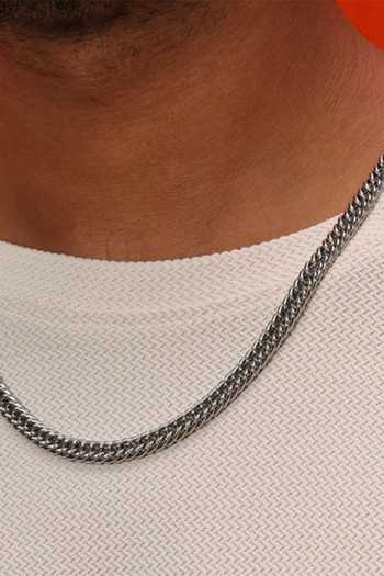 Buy_Arvino_Silver Raw Edge Necklace _Online_at_Aza_Fashions