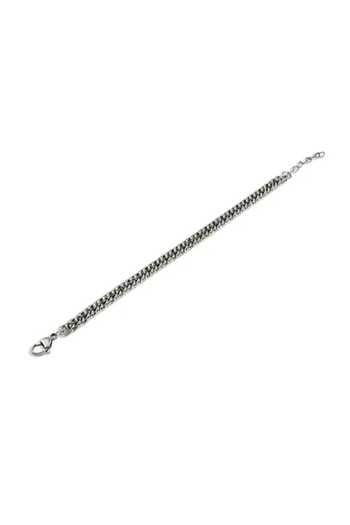 Arvino_Silver Plated Raw Edge Chain Bracelet _Online_at_Aza_Fashions