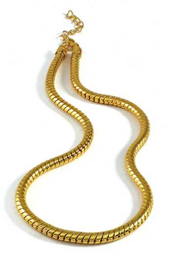 Shop Arvino Gold Molten Snake Necklace at Aza Fashions Shop_Arvino_Gold Molten Snake Necklace _at_Aza_Fashions
