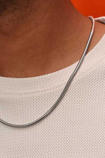 Buy_Arvino_Silver Coil Necklace _Online_at_Aza_Fashions