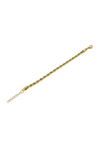 Arvino Gold Forged Rope Chain Bracelet Online at Aza Fashions Arvino_Gold Forged Rope Chain Bracelet _Online_at_Aza_Fashions