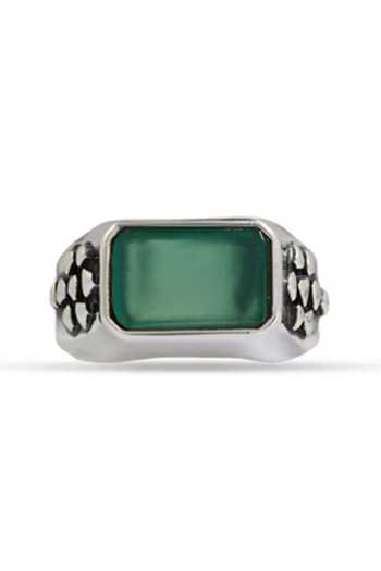 Arvino Green Onyx Stone Embellished Ring Online at Aza Fashions Arvino_Green Onyx Stone Embellished Ring _Online_at_Aza_Fashions