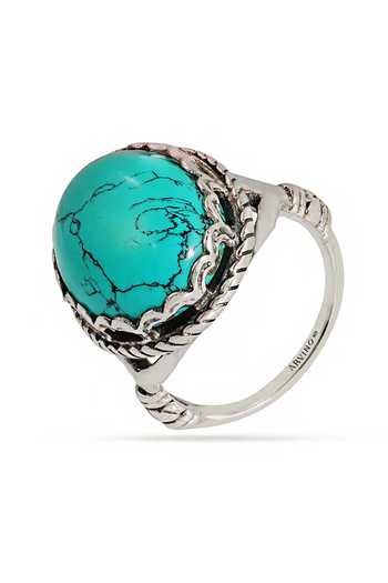 Arvino Carved Turquoise Ring 