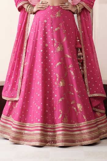Buy Basanti Kapde aur Koffee Pink Silk, Georgette Sweetheart Neck Royal Gulzar Embroidered Lehenga Set Online at Aza Fashions Buy_Basanti Kapde aur Koffee_Pink Silk, Georgette Sweetheart Neck Royal Gulzar Embroidered Lehenga Set _Online_at_Aza_Fashions