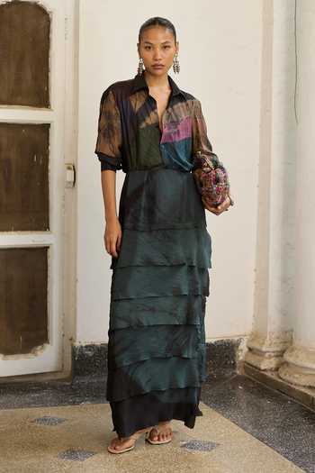 Medha Flappy Tie Dye Pattern Skirt 